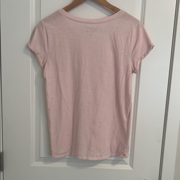 LOFT Women's Pink T-Shirt - Picture 3 of 4
